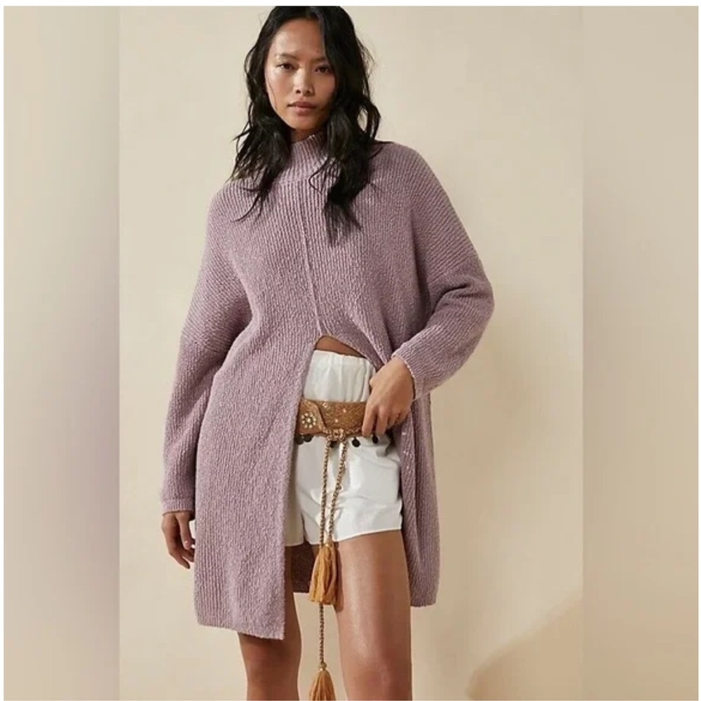 Free People Lavender Tunic Sweater